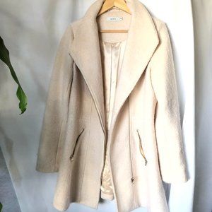 🎇Fitted Coat w/ Wool | Cream Color (Size M)